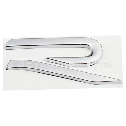 New R Emblem Car Metal Body Tail Trunk Sticker Car Grill Badge Emblem For Volkswagen VW GTI Rline Polo Golf MK8 Touareg Passat