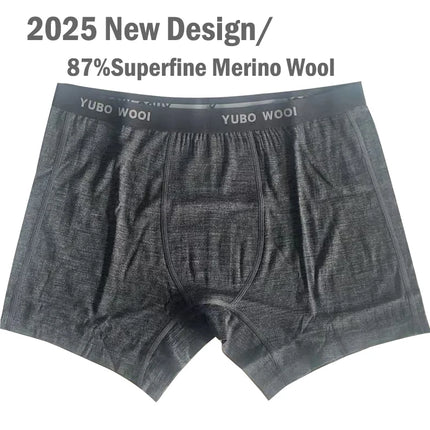 100% Merino Wool Boxer Briefs Men Merino Wool Underwear Base Layer Merino Boxer Brief Underpants Soft Moisture Breathable Comfy