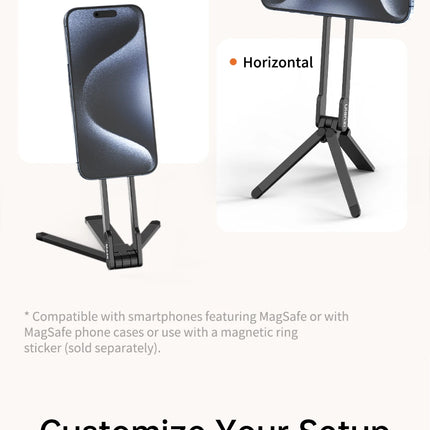 Ulanzi MA30 Carabiner-Mounted Phone Tripod for iPhone 15 14 13 12 Pro/Pro Max Dual-sided Magnet Tripod Desk Mount Phone Handle