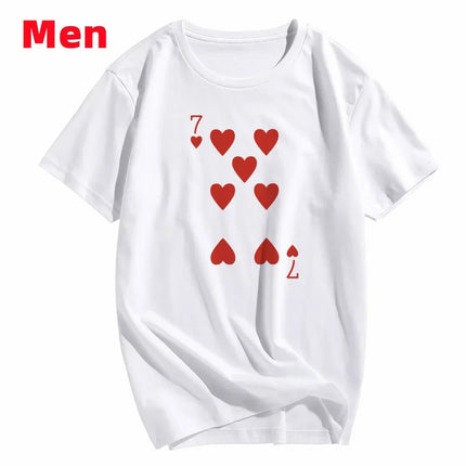 Heart Deck of Cards Party Costume Group Costume T-Shirts Poker Outfit Bridge Cards Women&Men Matching Playing Cards for Casino