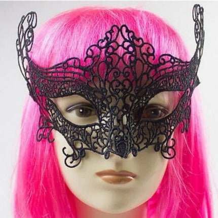 Sexy Women Ladies Gothic Lace Sexy Black Nightclub Belly Dance Party Eye Mask