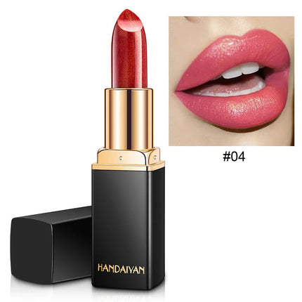 HANDAIYAN Temperature Changing Lipstick Nine Color Lipstick Mermaid Ji Shiny Metal Pearl Gilt Color Changing Lipstick