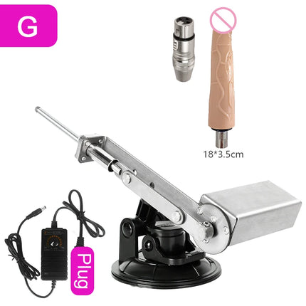 45mm Stroke Telescopic Sex Machine with Dildo 100V-240V Female 3XLR Masturbation Sexual Kits Mini Reciprocating Linear Actuator