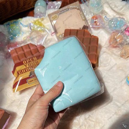 Mousse Cake Squishy Toy Slow Rising Brown Sugar Mousse Square Cake Slow Rebound Squeeze Toy Anti Stress Release Hand Relax Gift