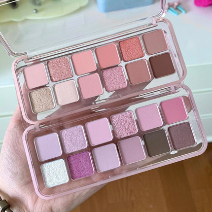 12 Colors Eye Shadow Palette Low-saturated Earth Pink Purple Eyeshadow Glitter Shimmer Matte Lying Silkworm Eye Shadow Makeup