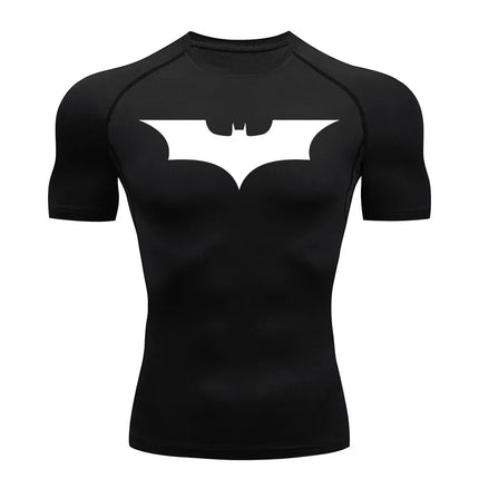 Compression T-Shirts for Men Summer Short Sleeve Rash Breathable Slim Fit Guard Gym Workout Running Athletic Quick Dry Tees Tops