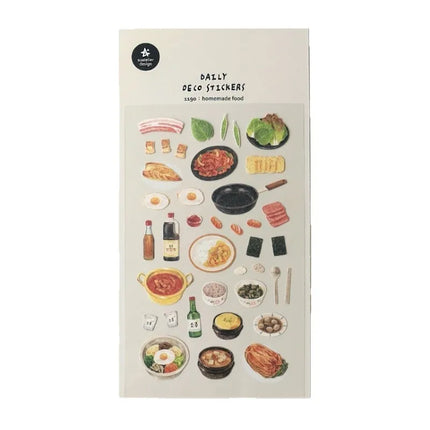 Suatelier Foods Stickers Aesthetic Scrapbooking Cute Junk Journal Ephemera Korean Deco Sticker Planner Diary DIY Craft Supplies