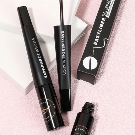 Matte Black Waterproof Liquid Eyeliner Pencil Sweatproof Quick Dry Easy To Wear High Pigment Brown Eye Liner Pen Eye Makeup Tool