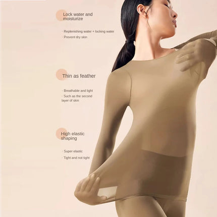 NEW Women's Thermal Underwear Set Woman 2 Pieces Seamless blouse Long Johns Highly Elastic Autumn Winter Thermal Set For Women