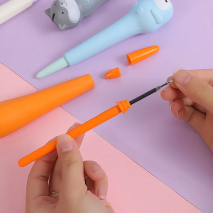 Squishy and Cute Kawaii Pen Kawaii Accessories Cute Girl Pens Animal Fruit Shaped Stress Relief Pens Cute School Supplies