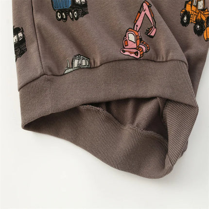 Jumping Meters 2-7T Cars Baby Sweatshirts Hot Selling Toddler Cotton Sport Tops Fashion Clothes Boys Girls Hooded Shirts