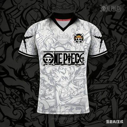 2026 One Piece Luffy Anime T-Shirt Vintage Baseball Jersey Style Men Women 3D Full Print Y2k Streetwear Harajuku Graphic Tee