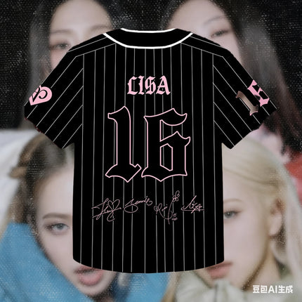 Y2K New Korean Girl Group Letter Printed Fan T-Shirt Concert Shirt Ins Fashion Trend Oversized Women's Casual Comfortable Top