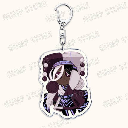 Cute Game Cookies Keychains for Accessories Shadow Milk Pure Vanilla Pomegranate Mystic Flour Burning Spice Keyrings Gamer Gifts