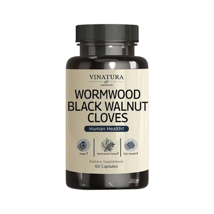 Wormwood Black Walnut Clove - Herbal Supplement for Gut Cleanse Detox and Digestive Well-Being
