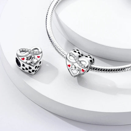 New 925 Sterling Silver Charms Bead Red Cherry Strawberry Love Heart Charm Fit Original Bracelet Pendant DIY Jewelry For Women