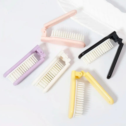 Portable travel folding comb, anti-static mini pocket hair comb, plastic folding comb, Special for real hair wigs