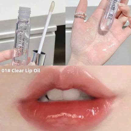 Fine Shimmer Lip Oil Gloss Long Lasting Hydrating Moisturizer Transparent Water Based Pearlescent Lip Glaze