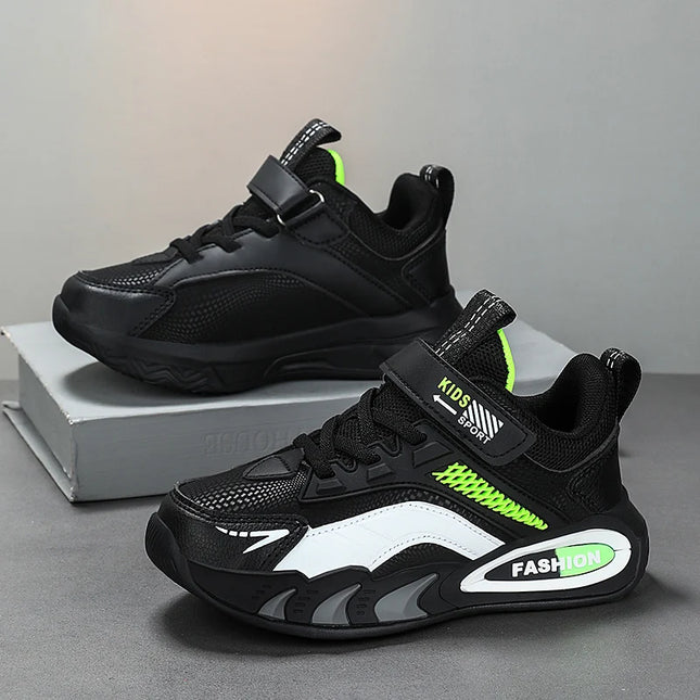 Children's Tennis Shoes Autumn Sports Boys School Casual Sneakers Lightweight Breathable Leather New Daily Training Running Shoes