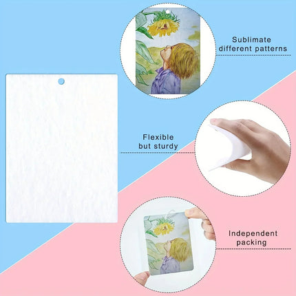 Sublimation Air Freshener Blanks Car Scented Hanging Sheets DIY Christmas Fragrant Sheets Rope for Car Home Interior Decor
