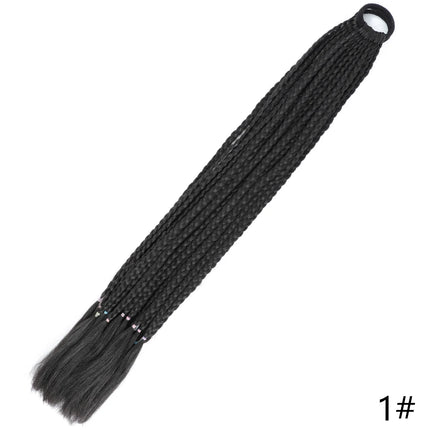 AZQUEEN Synthetic Gradient Color Dirty Braided Ponytail 60CM Elastic Rubber Band Braiding Pony Tail Hair Extensions For Girls