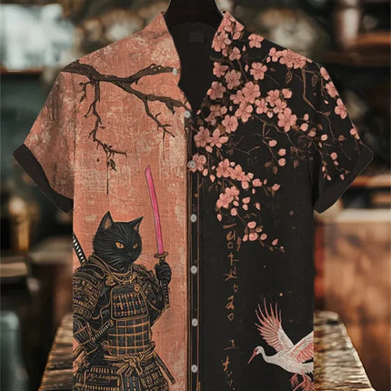 Summer Fashion New Men's Linen Hawaiian Shirt 3D Printed Shirt Short Sleeve Casual Beach Shirt Vintage Shirt