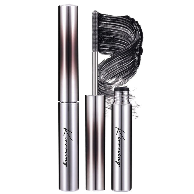 KIRRMING Steel Tube Mascara Natural Voluminous and Curled Lashes Smudge-Resistant Steel Tube Mascara Waterproof Mascara