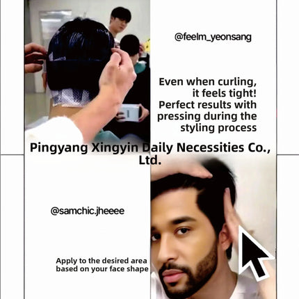 Men's Hair Styling Tool Korean Style Softening Curling Iron Sideburns Grooming Device Easy to Use Home Beauty Salon Grade