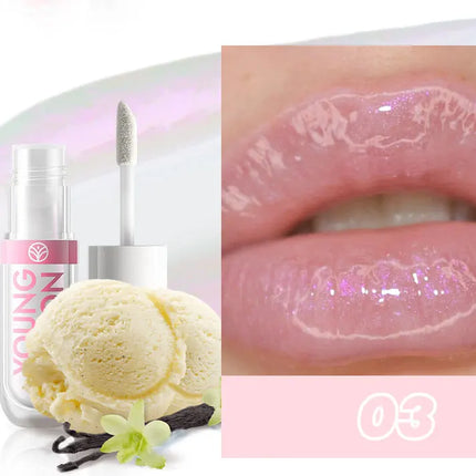 YOUNG VISION 6-Color Refreshing Fruit Flavored Moisturizing Lip Oil Set Colorful, Hydrating, and Moisturizing Lip Gloss