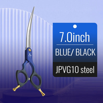 Fenice 6.0/6.5/7 Inch Professional Dog Grooming Scissors Curved Japan 440C Shear with High Quality Alloy Handle aseo de mascotas