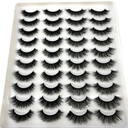20 pairs 3D Mink Lashes Natural False Eyelashes Dramatic Volume Fake Lashes Makeup Eyelash Extension Silk Eyelashes