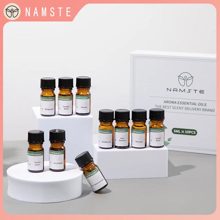 NAMSTE Essential Oil Samples Sets of Various Types Fragrance Series Suitable for Aroma Diffuser Air Freshener Aroma Oil Gift Box