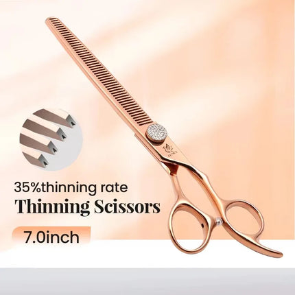 Fenice JP440C Pet Grooming Equipment Scissors Set 7/7.5/8 Inch Straight Curved Thinner Chunker Shears for Canine hairdresser