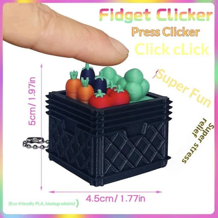 Strawberry Cake Model Keychain 1Pcs Calming Fidget Toy for Anxiety Stress Relief Finger Button Bag Charm for Girls