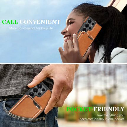 Luxury Business High Quality Magnetic Phone Case For Samsung Galaxy S25 S24 Plus S23 S22 Ultra Wallet Cover For Magsafe