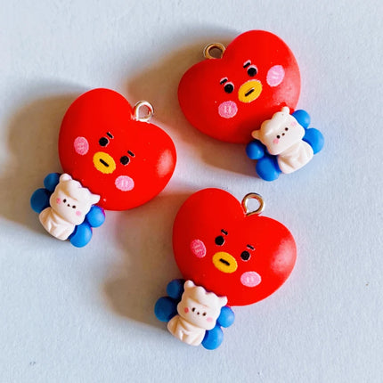 10PCs Cute Animal Cartoon Koala Resin Charms for jewelry making Pendant Small Character Mum Gifts Earring Necklace Accessories