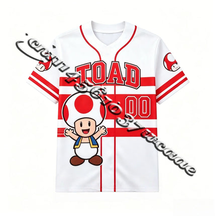 Bandai Movie Game Mario Donkey Kong Oversize T-shirt - Summer Sports Shirt for Adults All Character Family Matching Baseball The
