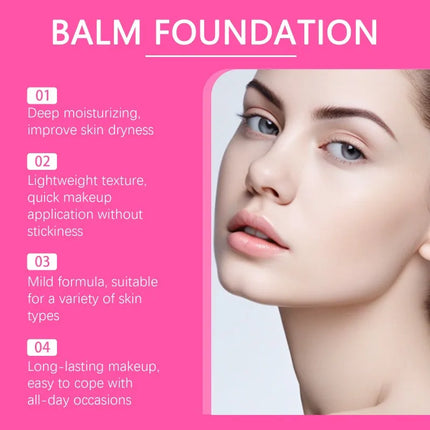 Peptide Bounce Balm Foundation Hydrating Age Defying Makeup For Mature Skin Full Coverage Waterproof Hydrating Balm Foundation