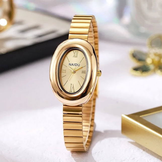 Famous Brand Women Gold Quartz Watch Luxury Ladies  Adjustable Stainless Steel Strap Wristwatches Gifts Reloj Mujer Dropshipping