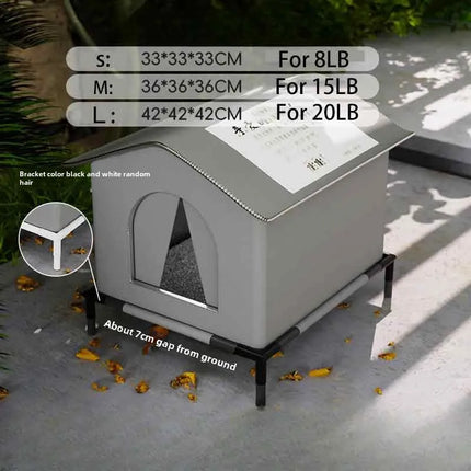 Stray Cat Dog House Waterproof Outdoor Winter Warm Pet Cave Sleeping Beds Home Foldable Washable for Small Dog Puppy Supplies