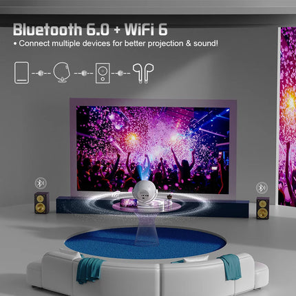 XBJ Mini Projector BL360 with WIFI BT,Protable Projector