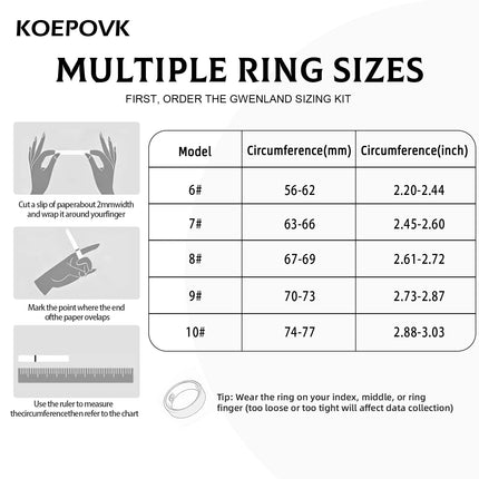 Smart ring White Dragonfly Lotus Style Activity tracking, calorie counting, step counting, distance tracking (km), 24/7 sleep tracking, heart rate monitoring, body temperature monitoring, blood oxygen monitoring, stress track