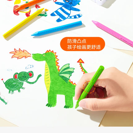 12/24 Colors Faber Castell Erasable Plastic Crayons Eraser and Sharpener School Supplies Non Toxic Crayons for Toddlers Washable