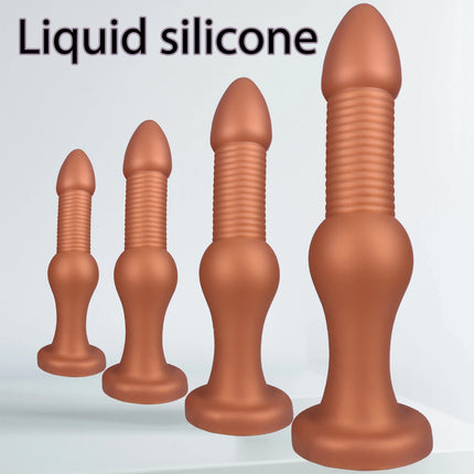 Big Long Knot Anal Plug Big Golden Butt Plug Anal Training Dilator Prostate Massage Masturbator Adult Sex Toys For Gay Men Women
