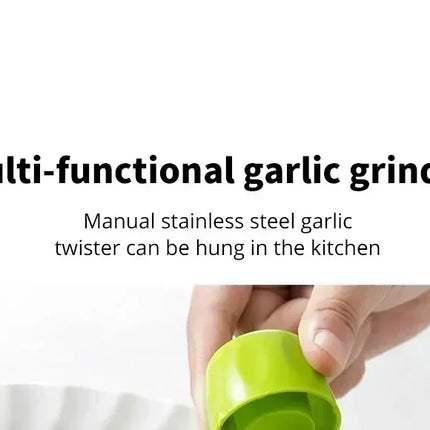Hot 1 Pack Mini Garlic Grinder Creative Garlic Press Kitchen Garlic Mash Manual Mashing Green Kitchen Gadgets Accessories