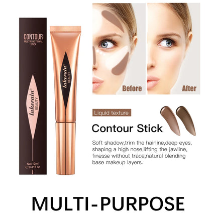 Multi-use Stick Bronzer Blusher Beauty Highlighter Blush Liquid Face Bronzer Natural Contouring Wand Stick Applicator Makeup