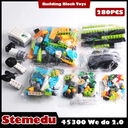 280pcs/set Wedo 2.0 Educational Robot Building Blocks - DIY Programmable Robot 45300, Develops STEM Skills for Kids Ages 8+