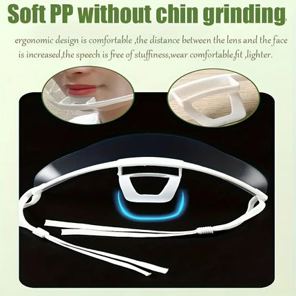 10 pcs anti-fog mask, put saliva Transparent hygiene and safety mask, restaurant catering, beauty store, waiter special.