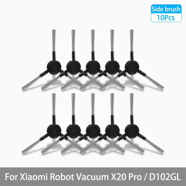 For Xiaomi Robot Vacuum X20 Pro / D102GL Parts Accessories Main Brush Side Brush Hepa Filter Mop Cloth Dust Bag Replacement