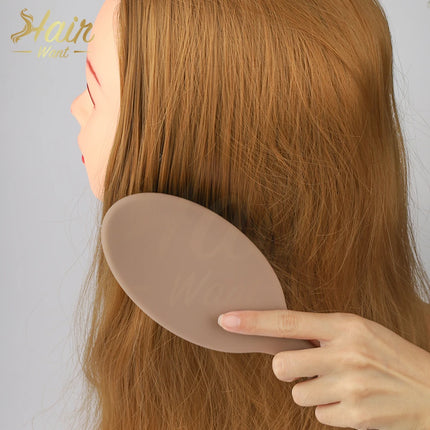 Hair Want Boar Bristle Hair Brush Matte Hair Extension Brush Nylon Paddle Cushion Detangling Smoothing Comb for Hair and Wigs
